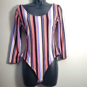 Forever 21 stripe bodysuit
